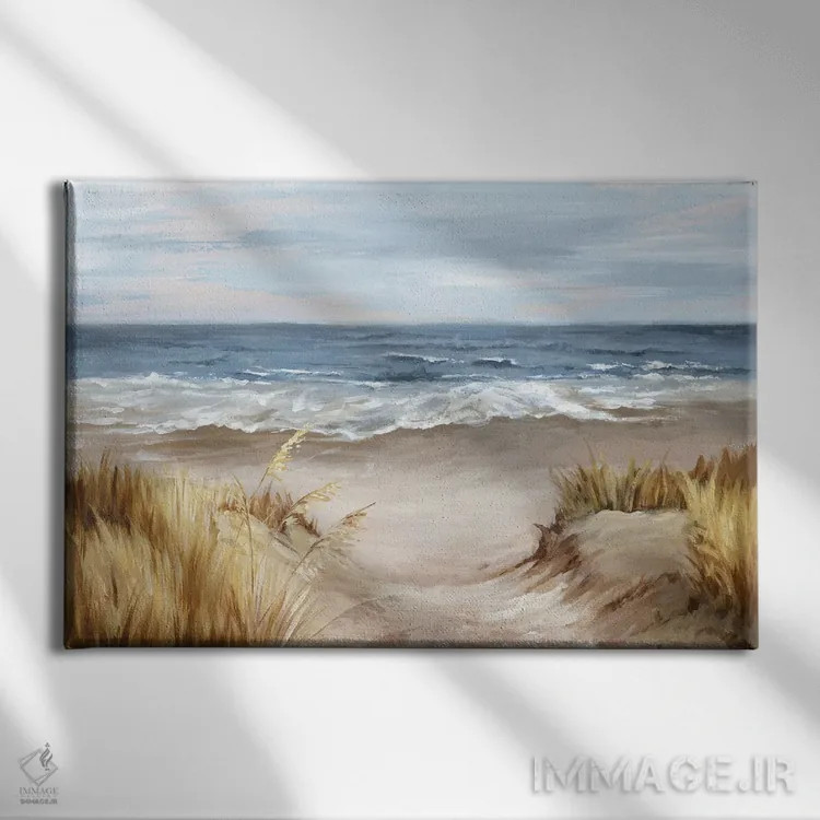 تابلو ساحل دستنخورده اثر اوا واتس - نمای روبهرو روی دیوار