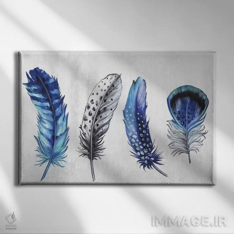 تابلو صف پرها اثر اوا واتس - نمای روبهرو روی دیوار