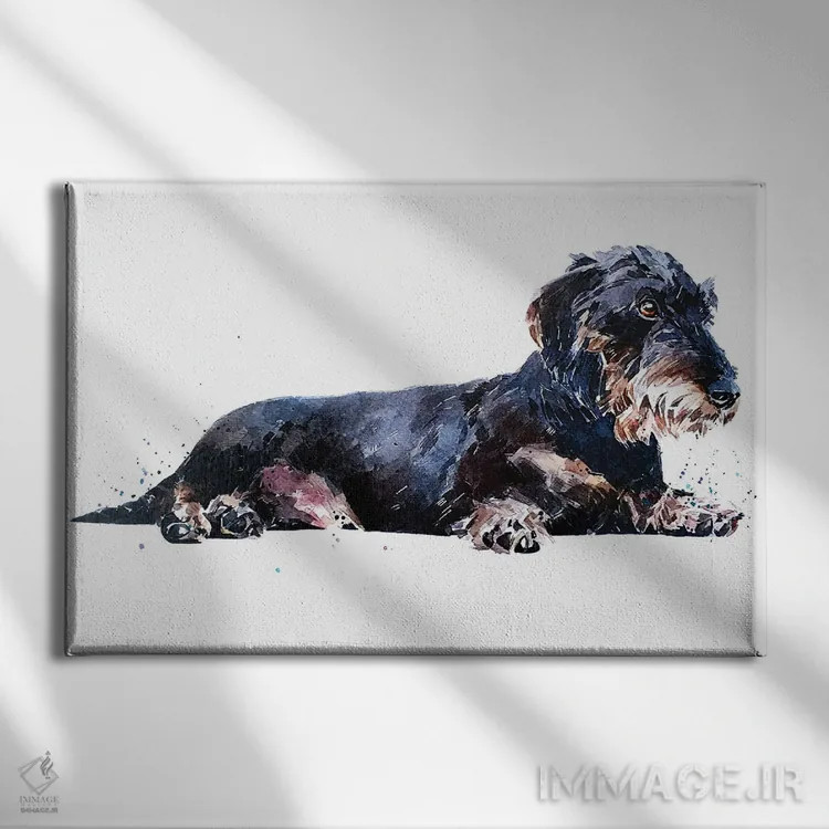 تابلو آرام باش و به سبک داشوند مو سیمی استراحت کن اثر ادز واترکالرز (برند نقاشی آبرنگ) - نمای روبهرو روی دیوار