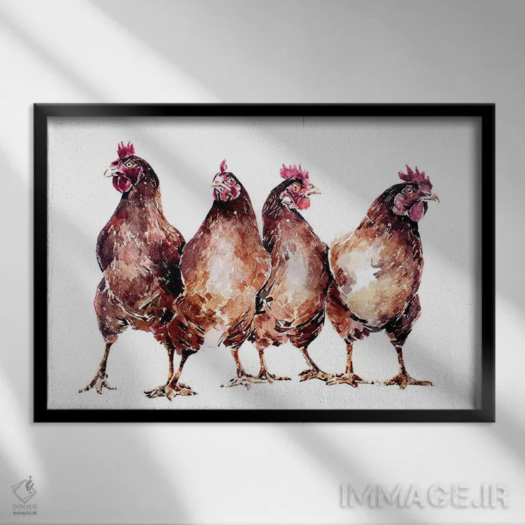 تابلو آخرین خط دفاع اثر ادز واترکالرز (برند نقاشی آبرنگ) - نمای قابدار مشکی