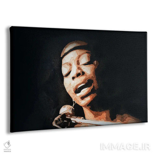 تابلو نینا سیمون (خواننده) اثر ادز واترکالرز (برند نقاشی آبرنگ) - نمای پرسپکتیو محصول