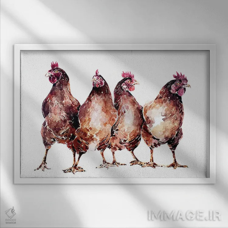 تابلو آخرین خط دفاع اثر ادز واترکالرز (برند نقاشی آبرنگ) - نمای قابدار سفید