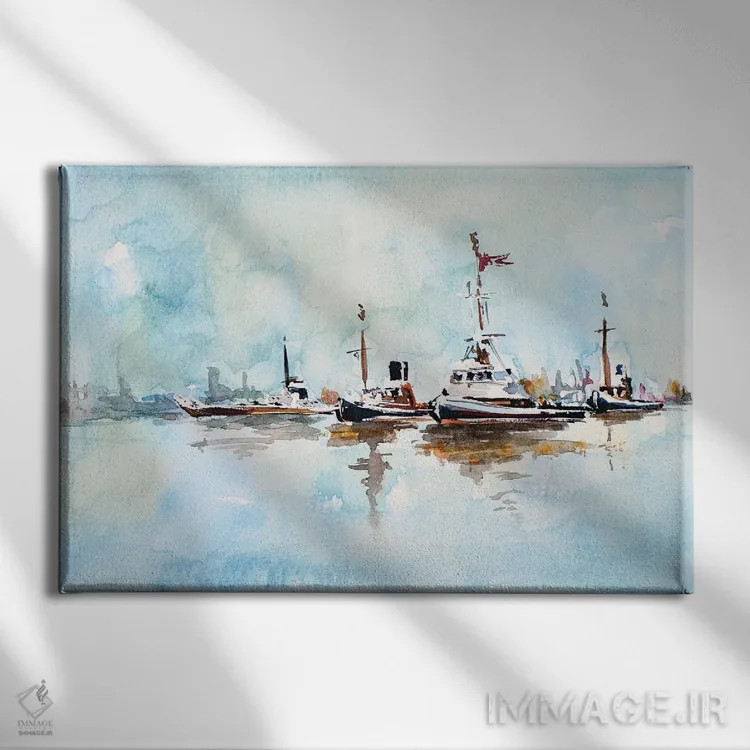 تابلو در گردش اثر ادز واترکالرز (برند نقاشی آبرنگ) - نمای روبهرو روی دیوار