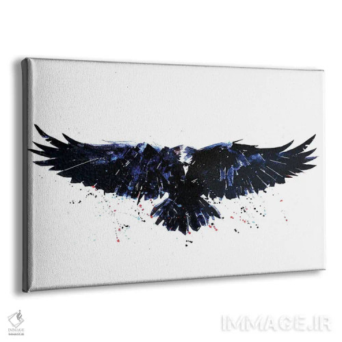تابلو کلاغ سیاه اثر ادز واترکالرز (برند نقاشی آبرنگ) - نمای پرسپکتیو محصول