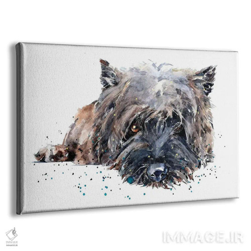 تابلو کرن تریر II (نژاد سگ) اثر ادز واترکالرز (برند نقاشی آبرنگ) - نمای پرسپکتیو محصول