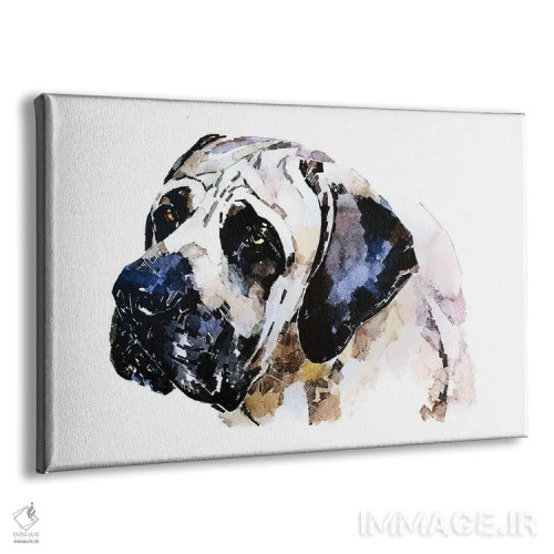 تابلو مستیف انگلیسی (نژاد سگ) اثر ادز واترکالرز (برند نقاشی آبرنگ) - نمای پرسپکتیو محصول