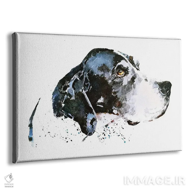 تابلو پوینتر انگلیسی (نژاد سگ) اثر ادز واترکالرز (برند نقاشی آبرنگ) - نمای پرسپکتیو محصول
