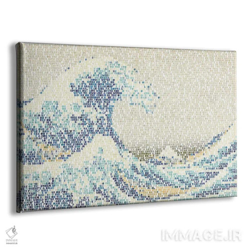 تابلو سوارکاران بر موج بزرگ اثر گوسفند رباتی (نام هنری) - نمای پرسپکتیو محصول