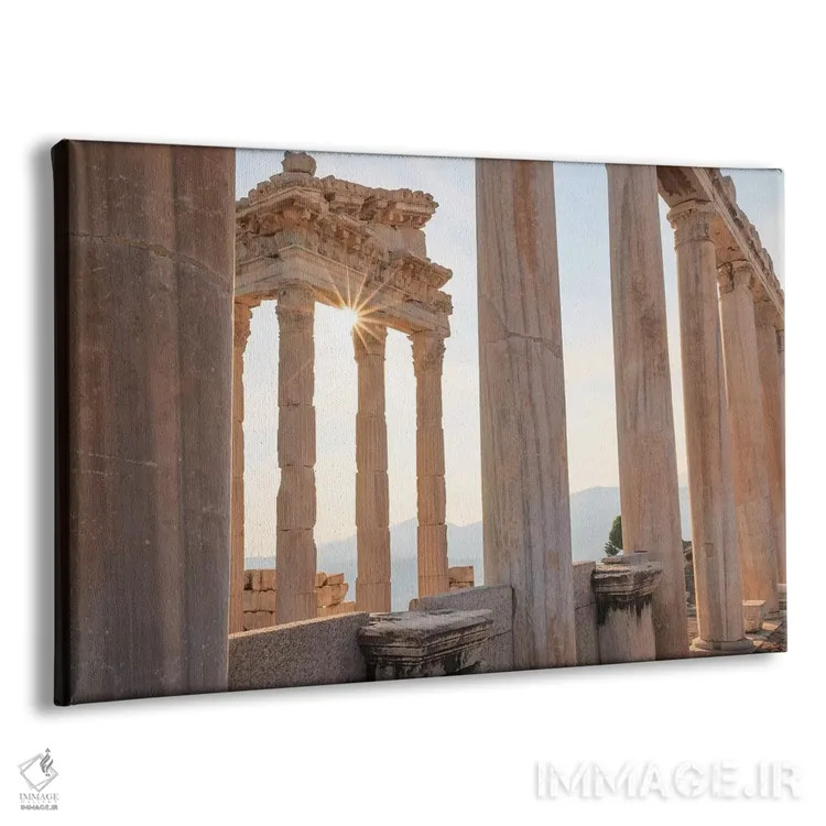 تابلو ترکیه، ازمیر، برگاما، پرگامون، آکروپولیس، معبد تراژان I اثر امیلی ویلسون - نمای پرسپکتیو محصول