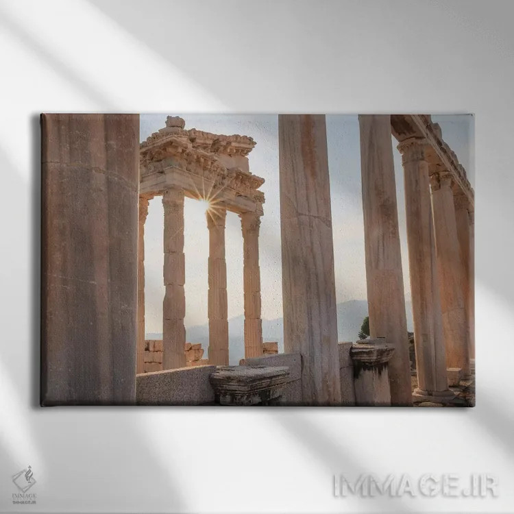 تابلو ترکیه، ازمیر، برگاما، پرگامون، آکروپولیس، معبد تراژان I اثر امیلی ویلسون - نمای روبهرو روی دیوار