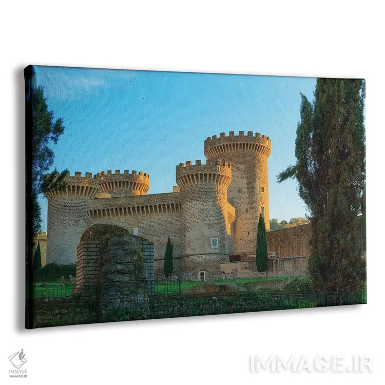 تابلو ایتالیا، روکا پیا. قلعه در تیوُلی، نزدیک رم اثر امیلی ویلسون - نمای پرسپکتیو محصول