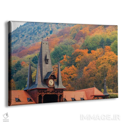 تابلو رومانی، براشوو. محله پورتا شئی. برج ساعت در پاییز اثر امیلی ویلسون - نمای پرسپکتیو محصول