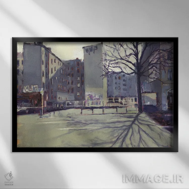 تابلو برلین ۲۲ ۰۲ اثر ادوارد وارکنتین - نمای قابدار مشکی