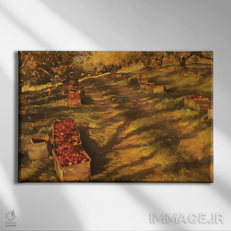 تابلو باغ سیب اثر ایوان ویلسون - نمای روبهرو روی دیوار