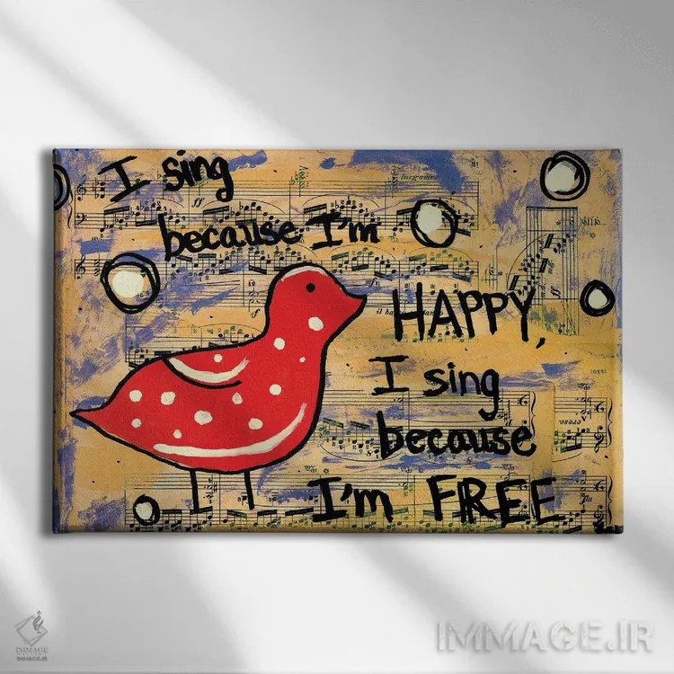 تابلو من آواز میخوانم اثر الکسا بانکرافت - نمای روبهرو روی دیوار