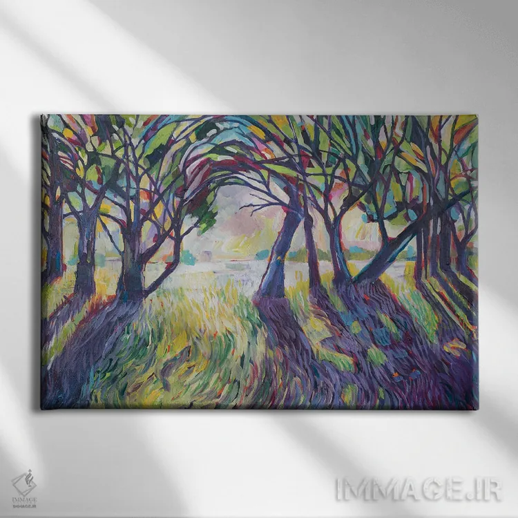 تابلو سایههای دیرهنگام اثر الیری ریـدال - نمای روبهرو روی دیوار