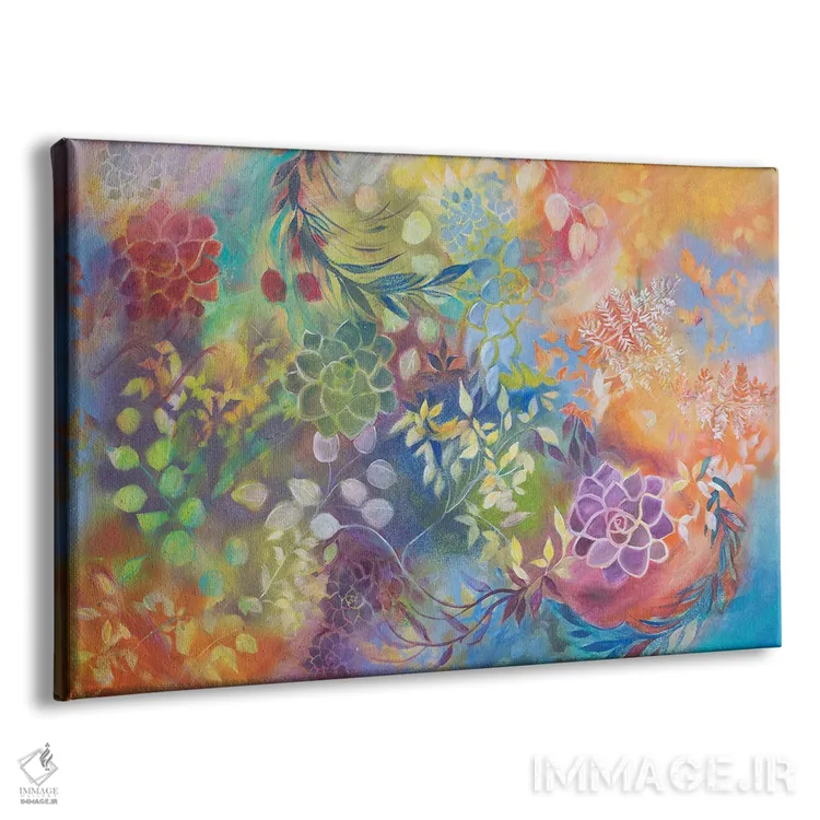 تابلو برگهای آبی اثر الیری ریـدال - نمای پرسپکتیو محصول