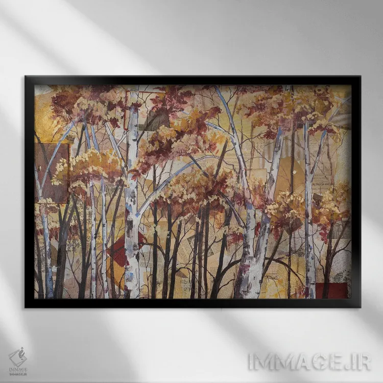 تابلو قدیسان و فرشتگان اثر الیری ریـدال - نمای قابدار مشکی