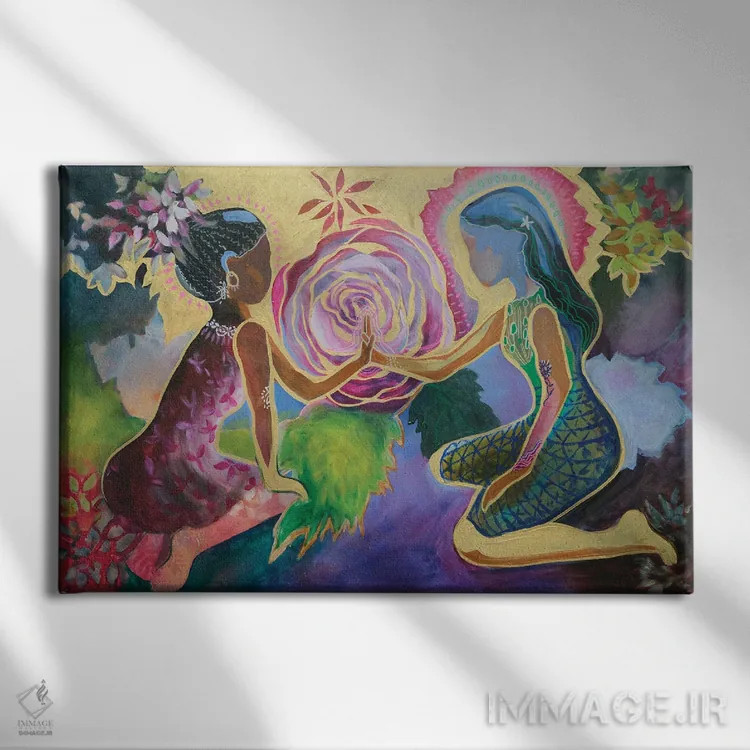 تابلو دوستی اثر الیری ریـدال - نمای روبهرو روی دیوار