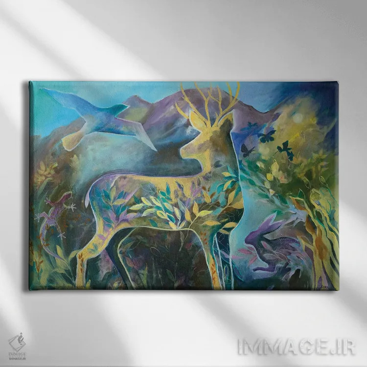 تابلو موجودات خاموش اثر الیری ریـدال - نمای روبهرو روی دیوار