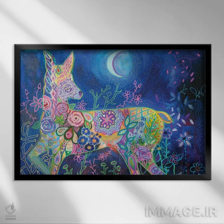 تابلو خیالپردازی اثر الیری ریـدال - نمای قابدار مشکی