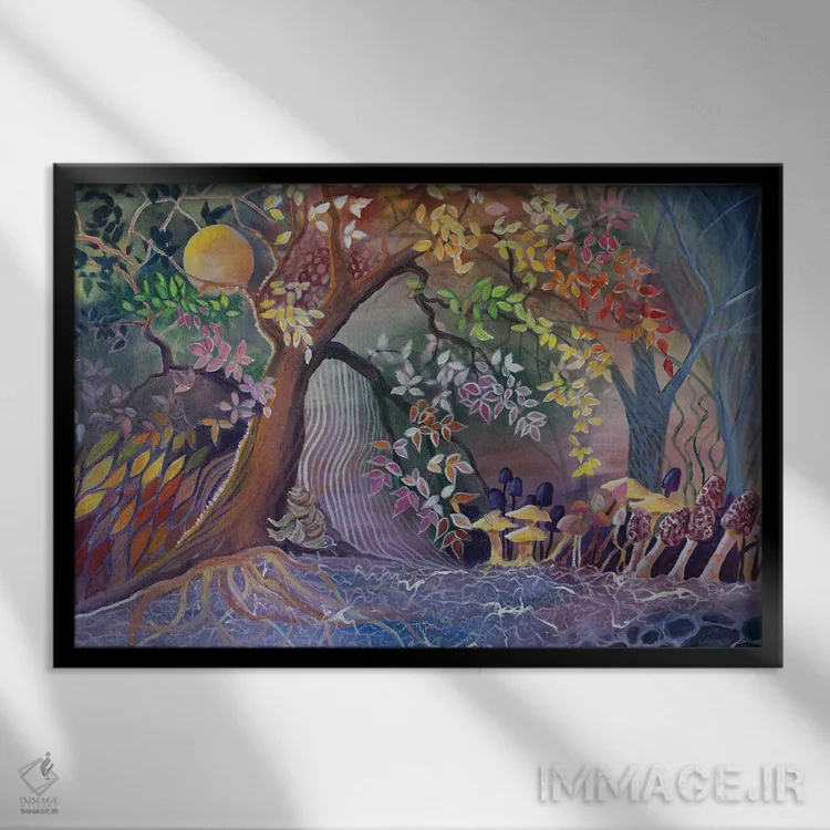 تابلو درخت مادر شماره ۳ اثر الیری ریـدال - نمای قابدار مشکی