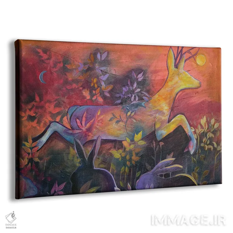 تابلو دویدن در غروب اثر الیری ریـدال - نمای پرسپکتیو محصول