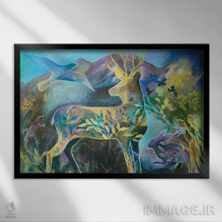 تابلو موجودات خاموش اثر الیری ریـدال - نمای قابدار مشکی