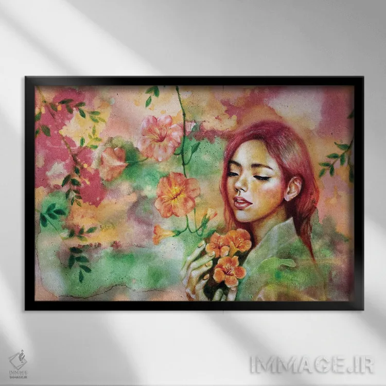 تابلو انتظار شماره ۲ اثر یوری کیم - نمای قابدار مشکی