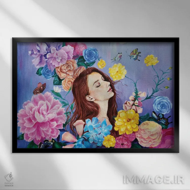 تابلو باغ اسرارآمیز اثر یوری کیم - نمای قابدار مشکی