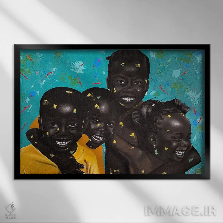 تابلو همدلی اثر اییتایو الاگبه - نمای قابدار مشکی