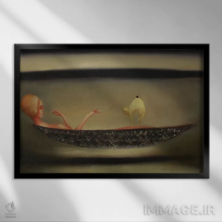 تابلو موسیقی اسرارآمیز اثر ادوارد زنتسیک - نمای قابدار مشکی