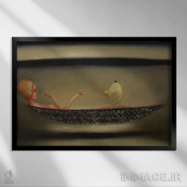 تابلو موسیقی اسرارآمیز اثر ادوارد زنتسیک - نمای قابدار مشکی