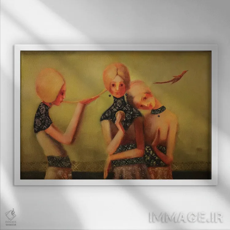 تابلو پرواز صدا اثر ادوارد زنتسیک - نمای قابدار سفید