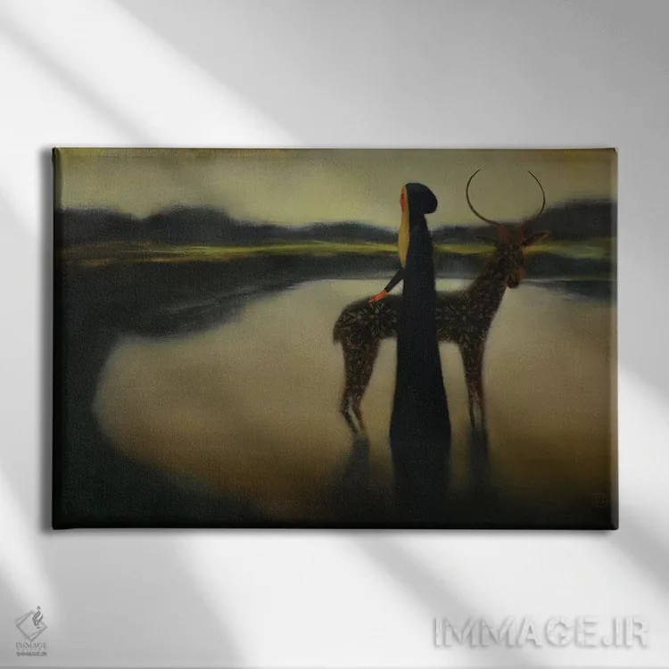 تابلو داستان ناشناخته اثر ادوارد زنتسیک - نمای روبهرو روی دیوار