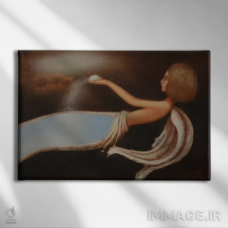 تابلو فرشته برفی اثر ادوارد زنتسیک - نمای روبهرو روی دیوار