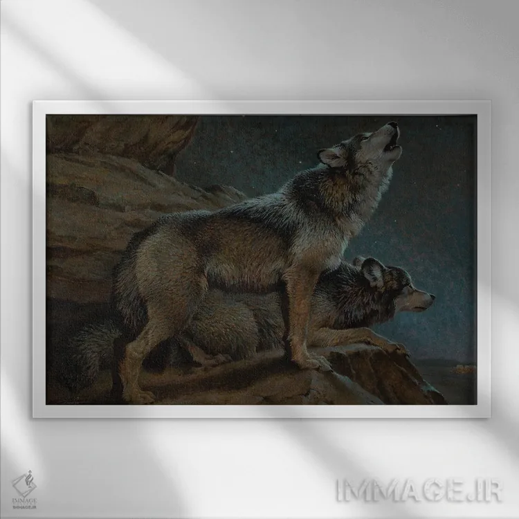 تابلو بوی انسان - نگهبانان شب اثر ازرا تاکر - نمای قابدار سفید