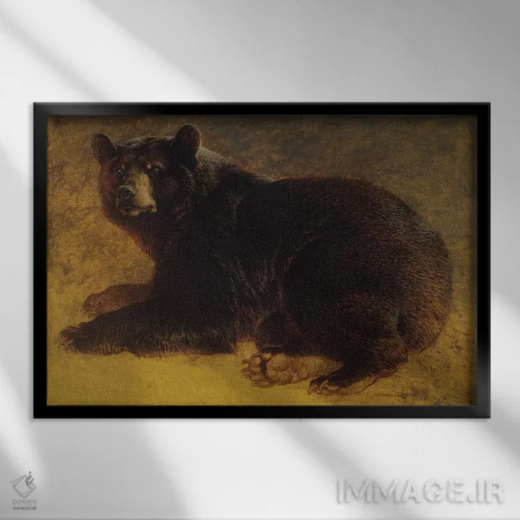 تابلو گردو اثر ازرا تاکر - نمای قابدار مشکی