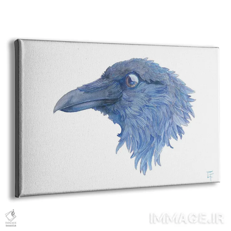 تابلو کلاغ سیاه بزرگ اثر مایت فلای آرت اند ایلاستریشن (استودیو طراحی و تصویرگری) - نمای پرسپکتیو محصول