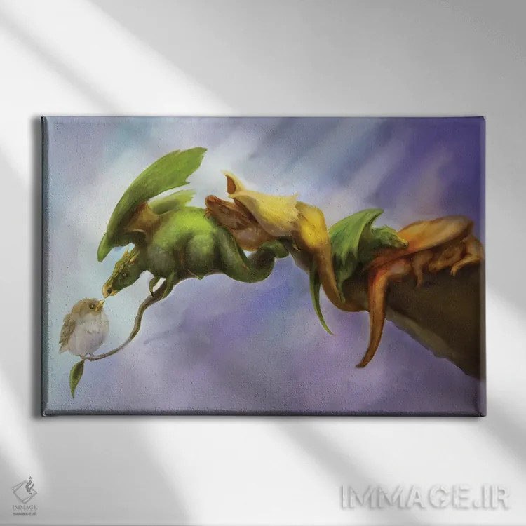 تابلو همپَر (همفکر و همنوع) اثر مایت فلای آرت اند ایلاستریشن (استودیو طراحی و تصویرگری) - نمای روبهرو روی دیوار