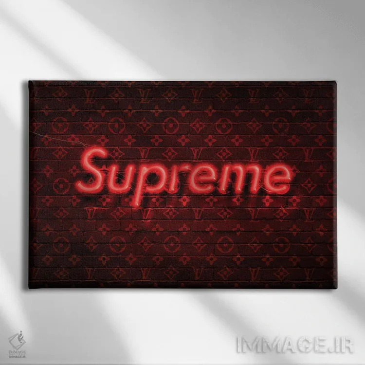 تابلو سوپریم × لوئی ویتون (برند) اثر فرانک آموروسو - نمای روبهرو روی دیوار