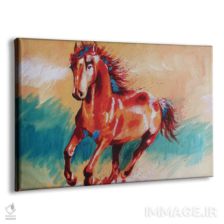 تابلو اسب دونده اثر فلو آرت استودیو (استودیوی هنری) - نمای پرسپکتیو محصول
