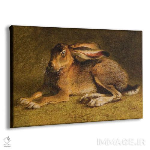 تابلو خرگوش سیاهدم نجیب اثر ازرا تاکر - نمای پرسپکتیو محصول