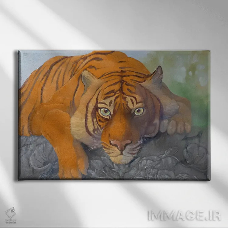 تابلو خیره شدن اثر مایت فلای آرت اند ایلاستریشن (استودیو طراحی و تصویرگری) - نمای روبهرو روی دیوار