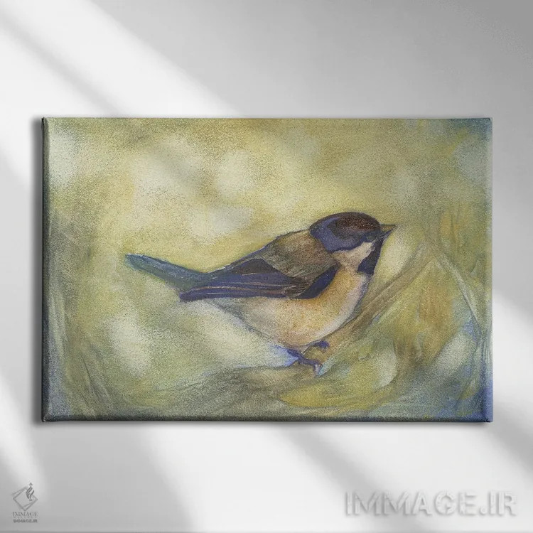 تابلو چیکادی در آفتاب لکهلکه اثر مایت فلای آرت اند ایلاستریشن (استودیو طراحی و تصویرگری) - نمای روبهرو روی دیوار