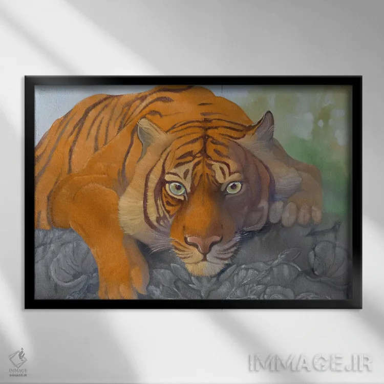 تابلو خیره شدن اثر مایت فلای آرت اند ایلاستریشن (استودیو طراحی و تصویرگری) - نمای قابدار مشکی