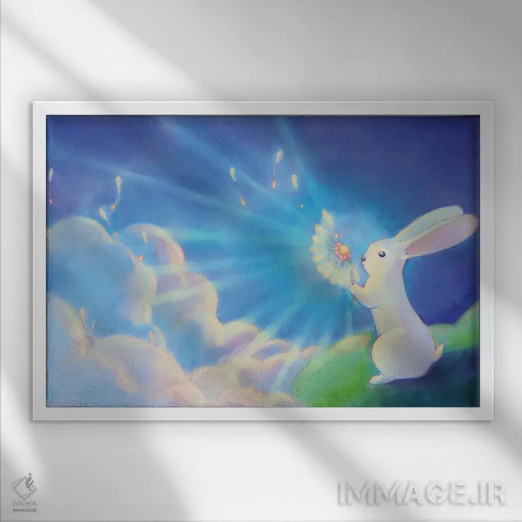 تابلو آرزوها اثر مایت فلای آرت اند ایلاستریشن (استودیو طراحی و تصویرگری) - نمای قابدار سفید