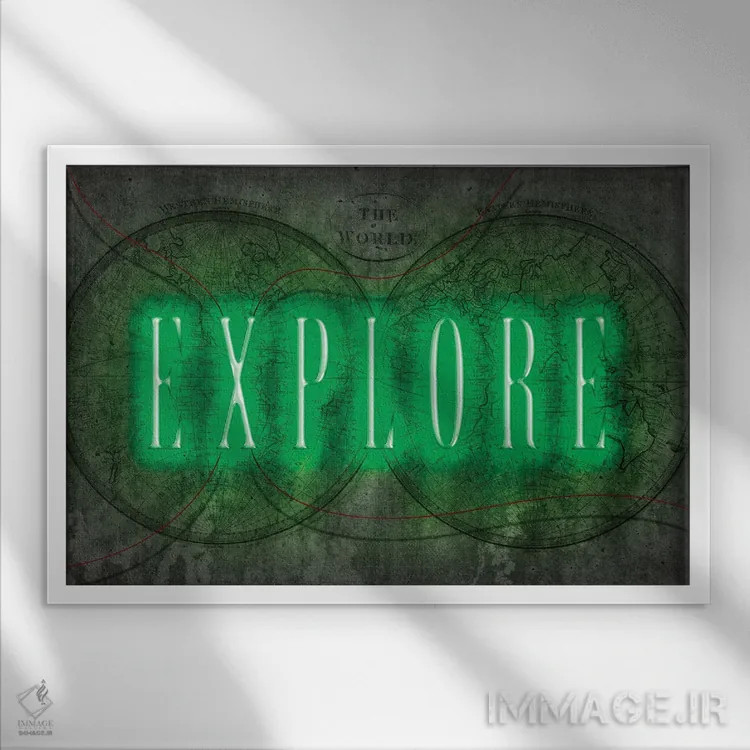 تابلو اکتشاف اثر فرانک آموروسو - نمای قابدار سفید