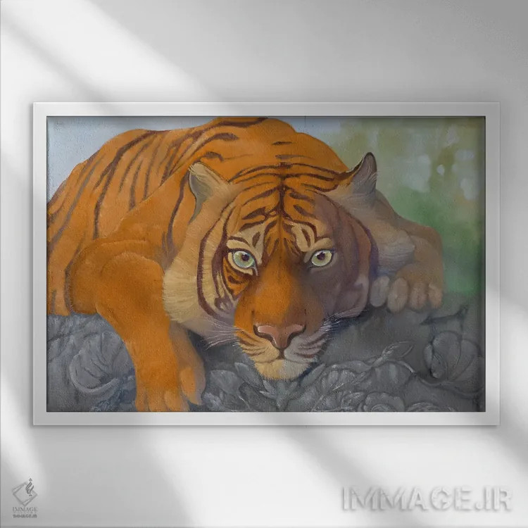 تابلو خیره شدن اثر مایت فلای آرت اند ایلاستریشن (استودیو طراحی و تصویرگری) - نمای قابدار سفید