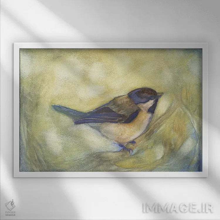 تابلو چیکادی در آفتاب لکهلکه اثر مایت فلای آرت اند ایلاستریشن (استودیو طراحی و تصویرگری) - نمای قابدار سفید